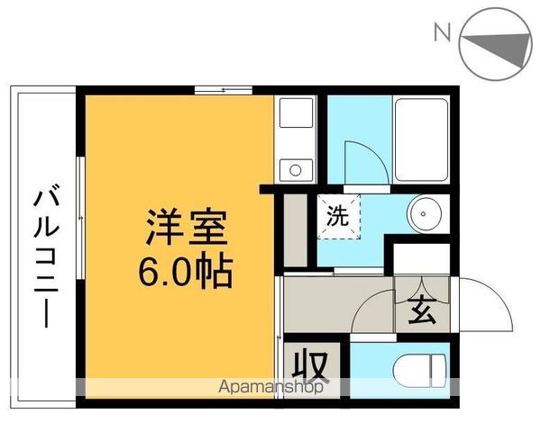 多賀ハイツ 106号室 間取り