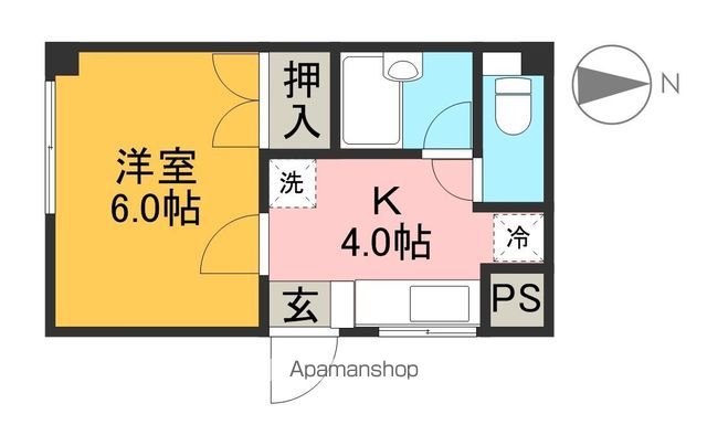 ルミナス与力 101号室 間取り
