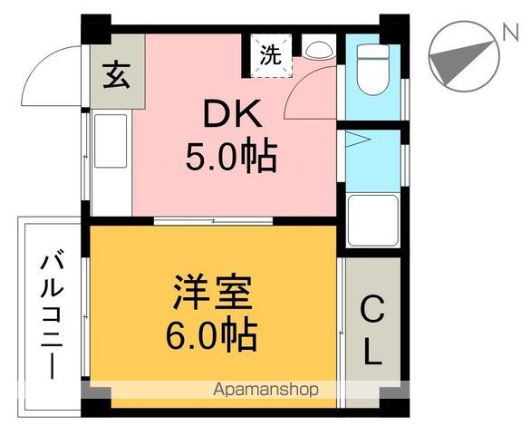 リバープール新田 203号室 間取り