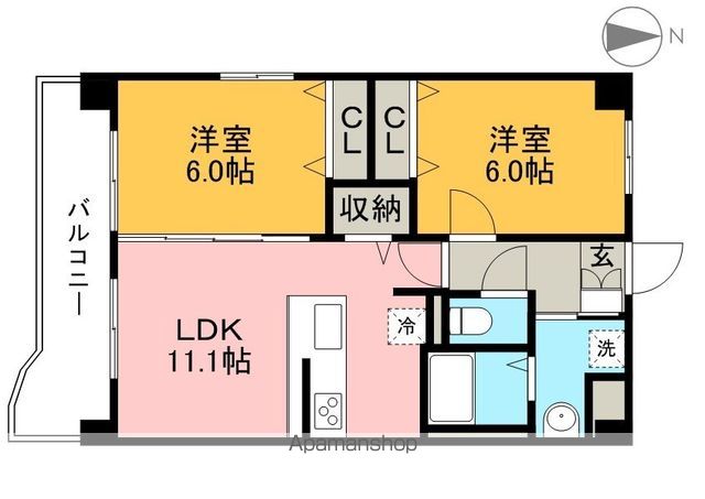 レイクサイドガーデン緑ヶ丘 301号室 間取り