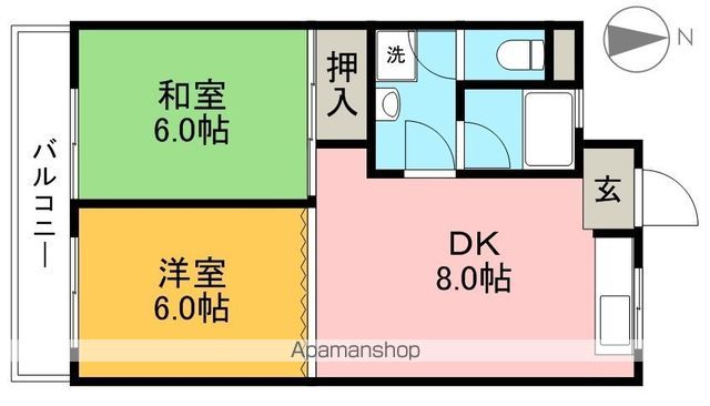 Ｔｒｅａｓｕｒｅ　ｈｏｕｓｅ 506号室 間取り