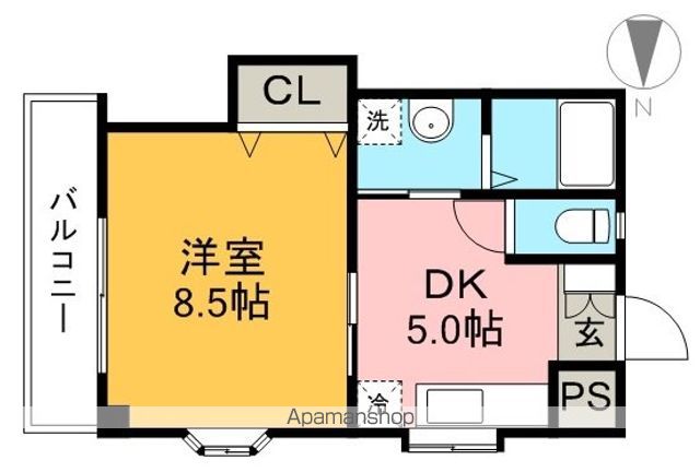 チェリーコート北久保 501号室 間取り