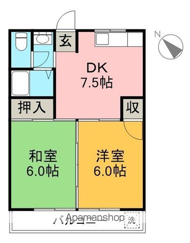 第五土佐コーポ 102号室 間取り