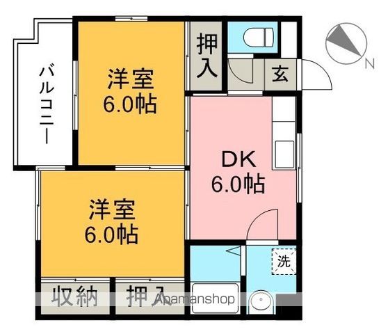 美和ハイツⅡ 401号室 間取り