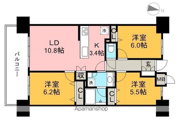 ポレスター越前町 403号室 間取り