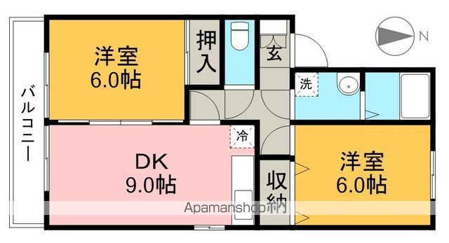 セジュールＭ 201号室 間取り