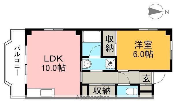 ドミール鷹匠町 304号室 間取り
