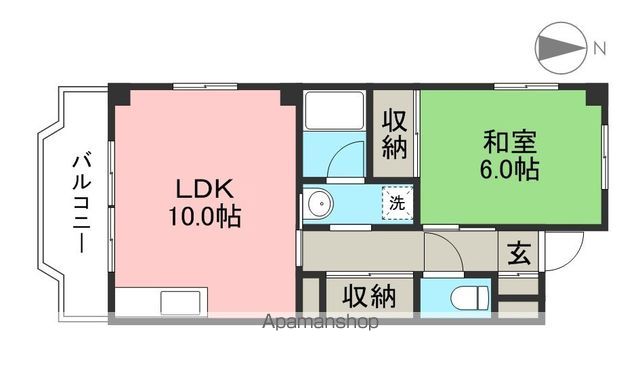 ドミール鷹匠町 304号室 間取り