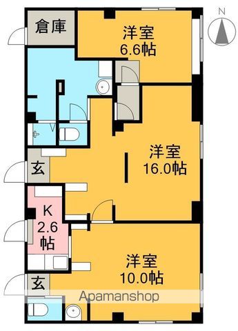 Ｓｅｒｅｎｏ　Ｉｗａｓａｋｉ 101号室 間取り