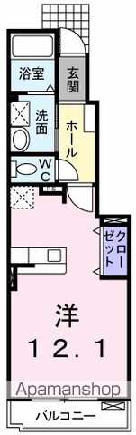 ｆｒａｎｃ．Ｋ　Ⅱ 103号室 間取り