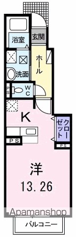 マンモス　よこやま　Ⅱ 104号室 間取り