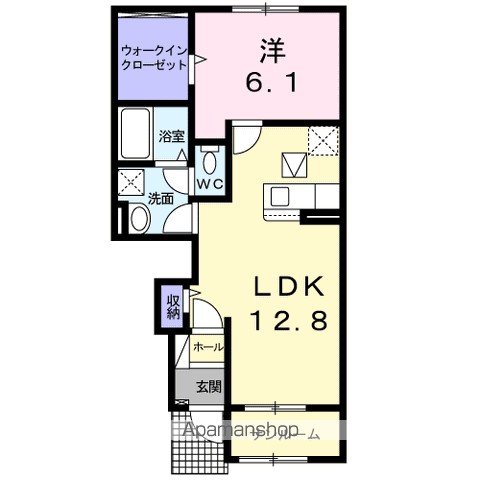 紫陽花・Ⅶ 103号室 間取り