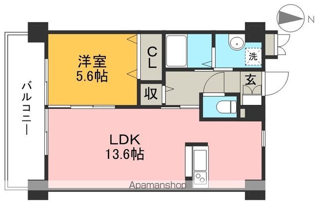 エルフィーノⅡ 504号室 間取り