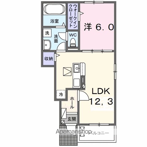 フルールⅠ 103号室 間取り