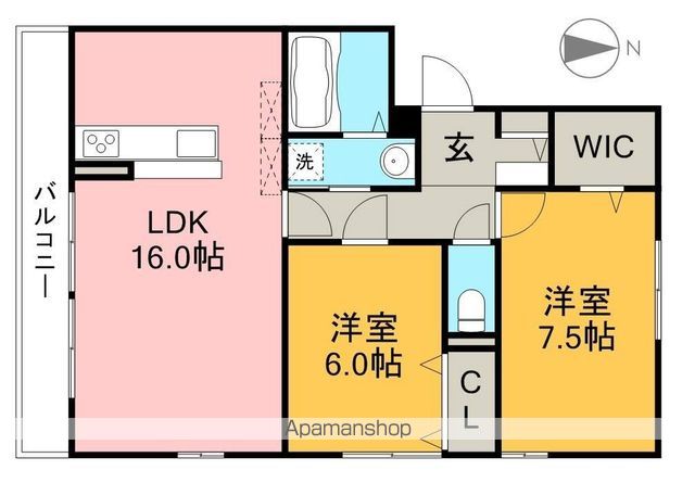 アムール 301号室 間取り