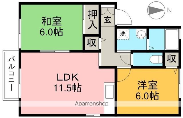 ファミール舟戸 A101号室 間取り