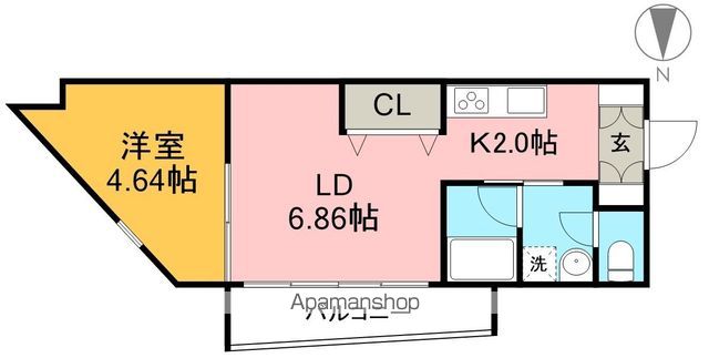 ノアール 201号室 間取り