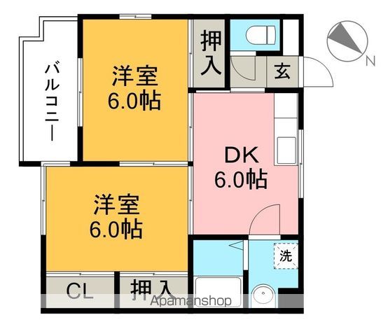 美和ハイツⅡ 201号室 間取り