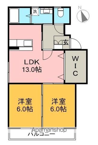 東山ハイツ 55号室 間取り
