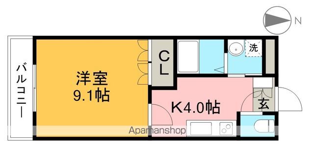 クレディール豊田 102号室 間取り