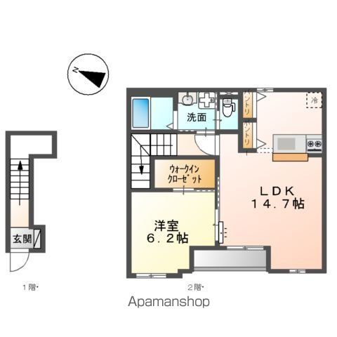 ルシェリアⅠ 202号室 間取り