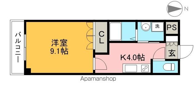 グランデアマール 102号室 間取り