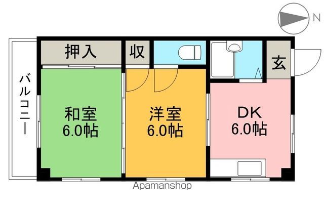 Ｃａｓａ・ノア 1A号室 間取り
