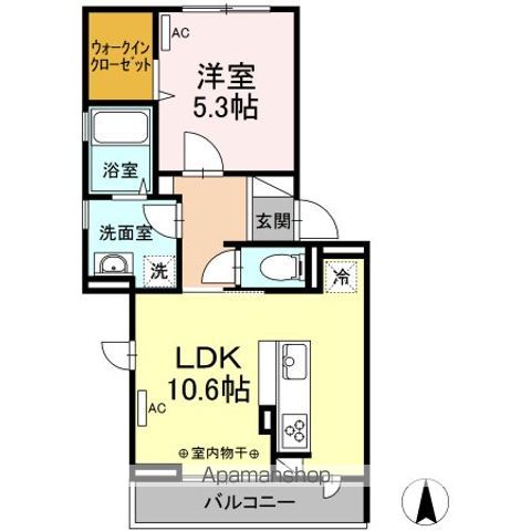 パピヨン 205号室 間取り