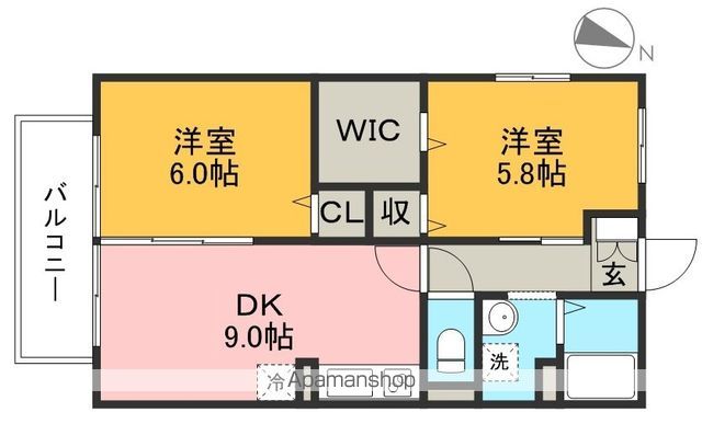ラ・ペジブル 203号室 間取り