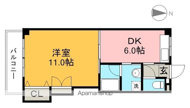 ドリームハウス２ 502号室 間取り