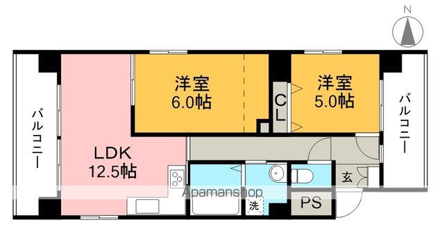 グランドール桜井 703号室 間取り