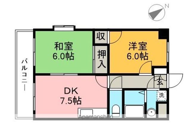 コーポヒロシマ 201号室 間取り