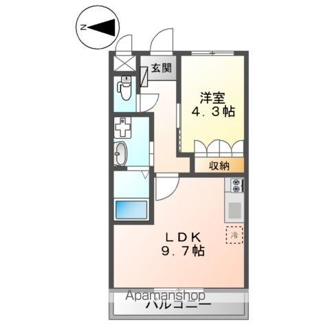アンジュ 102号室 間取り