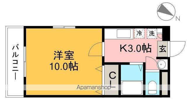 カルテットメナー 305号室 間取り