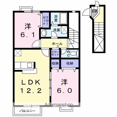 イマージュ 202号室 間取り