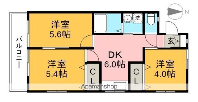 フラット愛宕 201号室 間取り