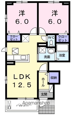 イリーゼ　Ａ 101号室 間取り