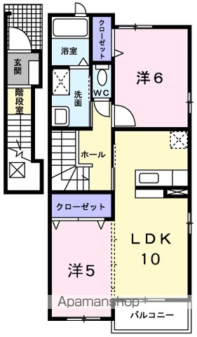 エアリー枝川 201号室 間取り