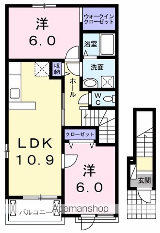 イリーゼ　Ｃ 201号室 間取り