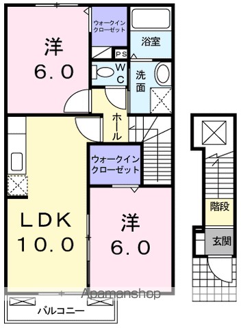 プリムローズＩＮＯ 202号室 間取り