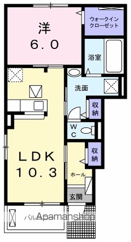 光城ハイツ 101号室 間取り