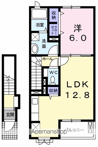 ピース中町 202号室 間取り