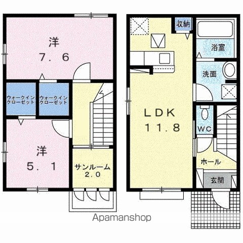 メゾンヨシマツⅢ 101号室 間取り