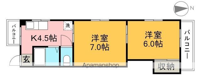 武田マンション（桟橋） 202号室 間取り