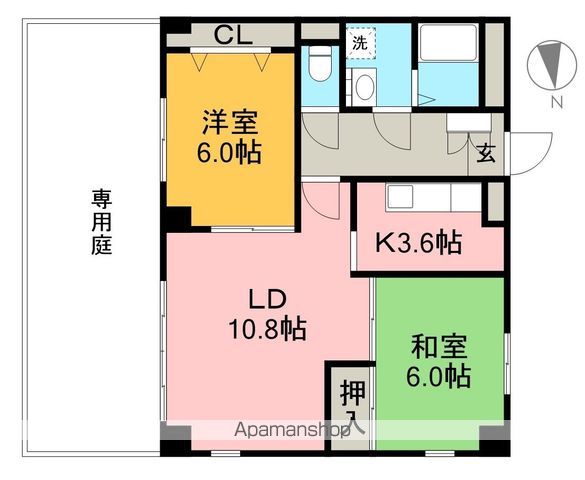 トレジャーハウス六泉寺 104号室 間取り