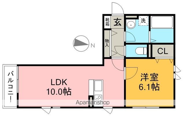 グランドール天神Ⅱ 301号室 間取り