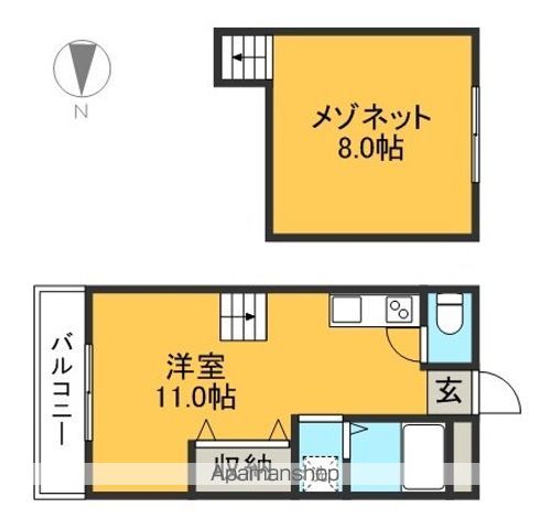 アート２１ 411号室 間取り