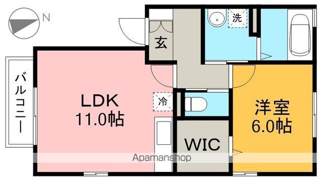 シャルマン 202号室 間取り