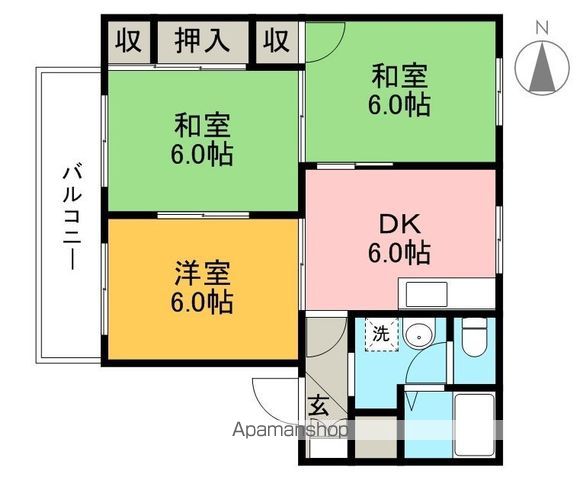 パークハウス　Ｂ棟 201号室 間取り