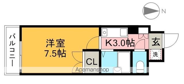 カーサグラン高知 404号室 間取り